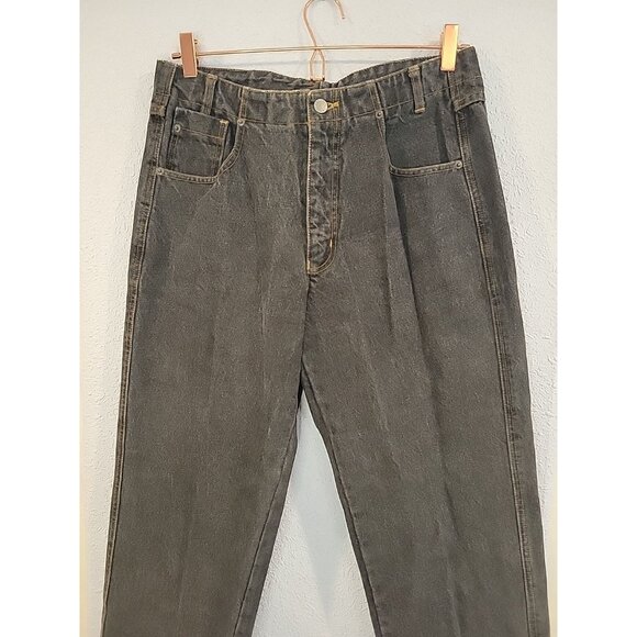 Vintage Sergio Valente Jeans Black Size 31 90's Y2K High Rise Straight Denim - Picture 2 of 6